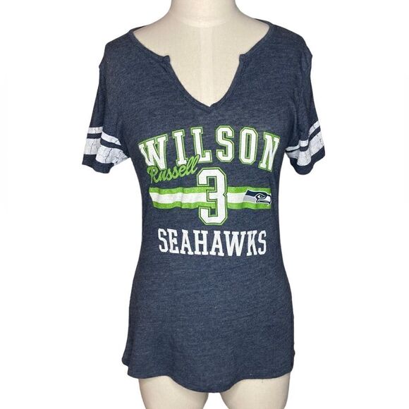 Majestic Seahawks Wilson Jersey Tee Shirt Woman’s Size M - Picture 1 of 5